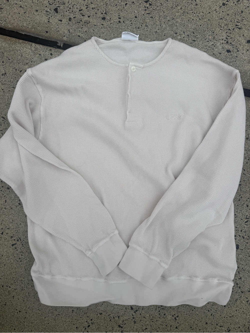 Kith Micro Waffle Colby Pullover - Sandrift